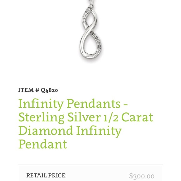 Sterling Silver (925) Necklace with Diamonds - Picture 3 of 4